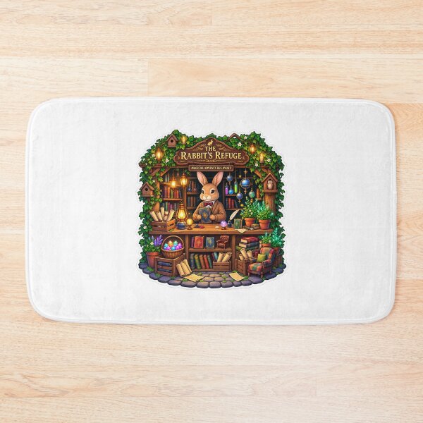 Item preview, The Rabbit’s Refuge | Magical Rabbit Bookshop | Enchanted Fantasy Library designed and sold by MrDev.