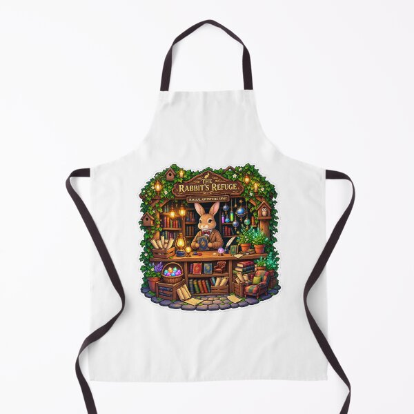 Item preview, The Rabbit’s Refuge | Magical Rabbit Bookshop | Enchanted Fantasy Library designed and sold by MrDev.