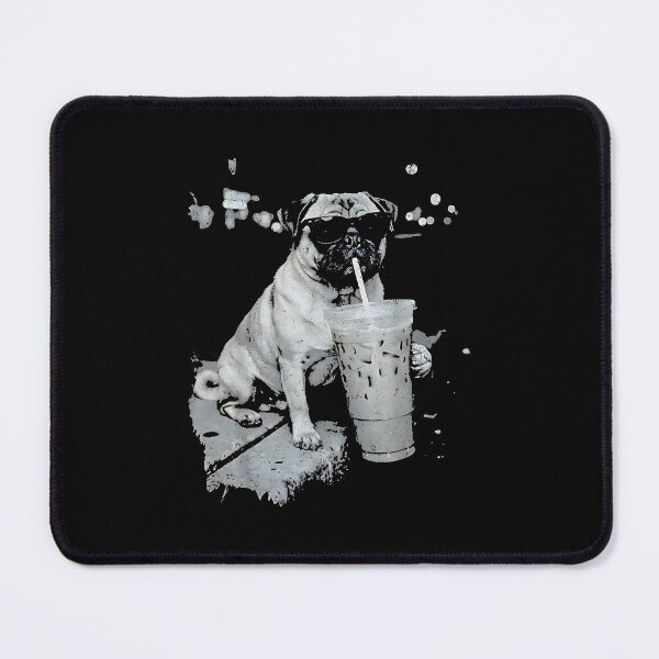 Item preview, Pug Dog Drinking Iced Coffee Sunglasses designed and sold by Rahamkshop.