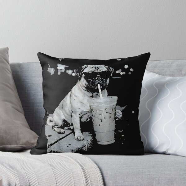 Item preview, Pug Dog Drinking Iced Coffee Sunglasses designed and sold by Rahamkshop.