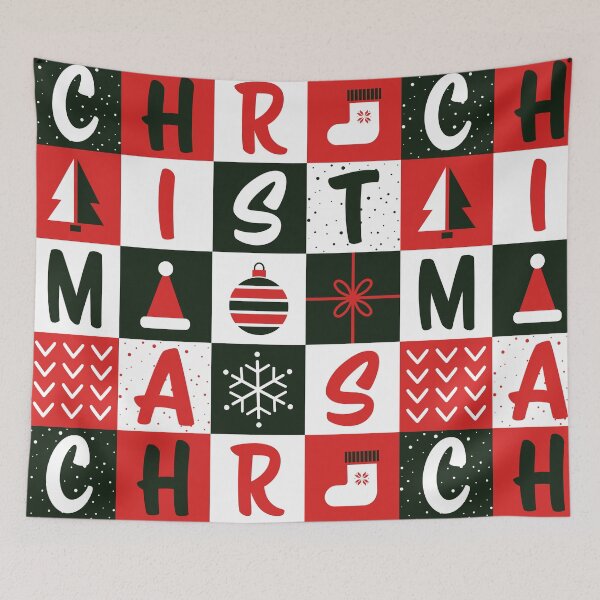 Item preview, Christmas Geometric Square Pattern designed and sold by IrynaAlex.