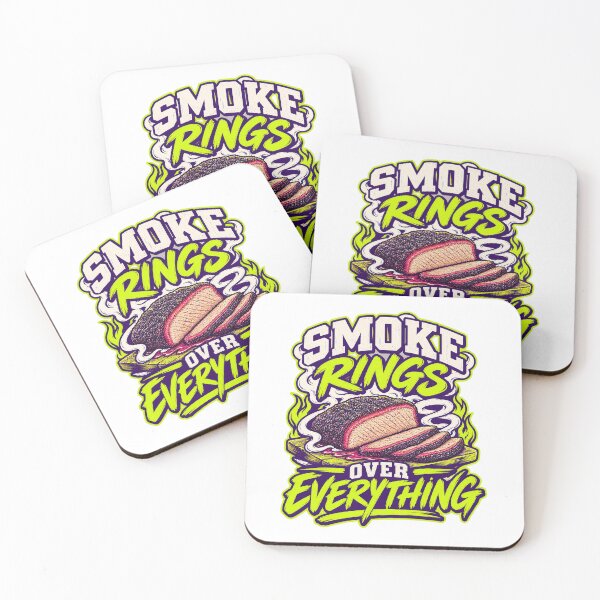 Aperçu de l'œuvre Smoke Rings Over Everything – BBQ Smoker Humor créée et vendue par PWD-Design.