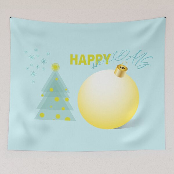 Item preview, Happy Holidays Mint Gold Ornament designed and sold by photossmirnov.