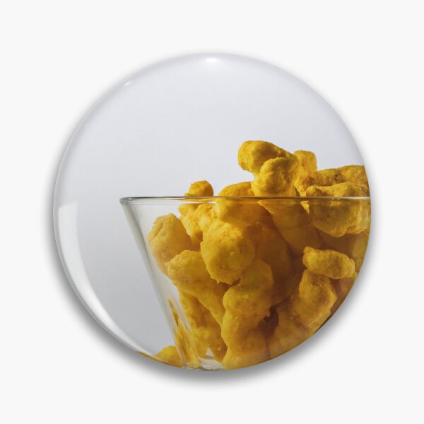 Item preview, Crunchy Cheese Puffs In Glass Bowl On White Background - Cheesy Snack Food For Munching designed and sold by Nmallia.