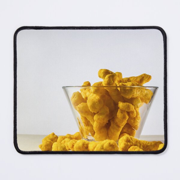 Item preview, Crunchy Cheese Puffs In Glass Bowl On White Background - Cheesy Snack Food For Munching designed and sold by Nmallia.