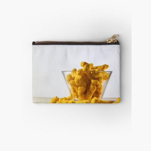 Item preview, Crunchy Cheese Puffs In Glass Bowl On White Background - Cheesy Snack Food For Munching designed and sold by Nmallia.