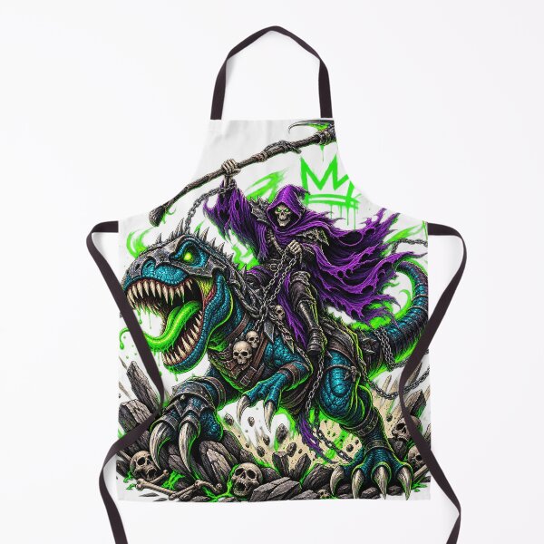 Item preview, Neon Reaper Raptor Dark Fantasy Art designed and sold by VYBORA Studio.