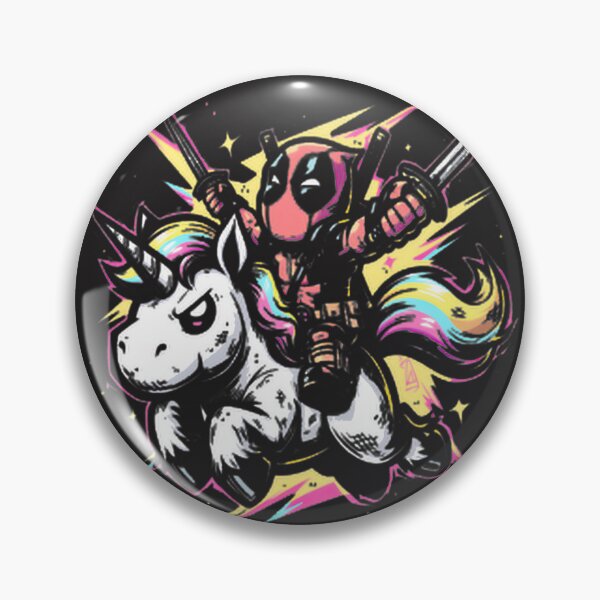 Item preview, Deadpool Riding A Unicorn - Funny Vibrant Pop Art PERFECT GIFT FOR YOU AND FRIENDS designed and sold by NewVision-Shop.