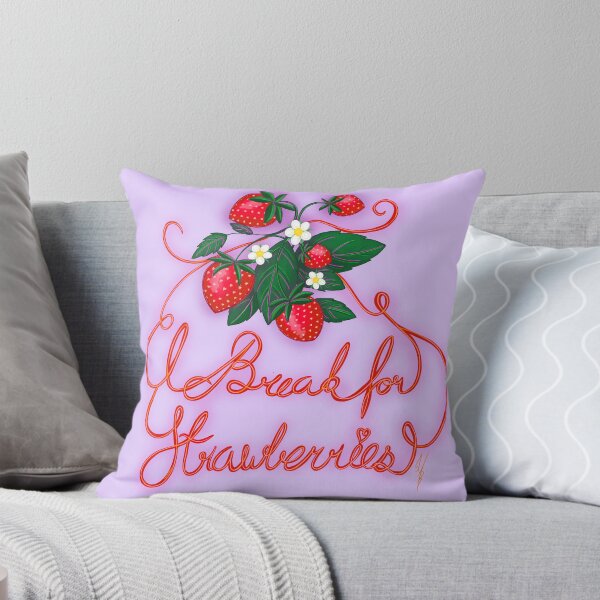 Item preview, I break for strawberries purple  designed and sold by Kamamak.