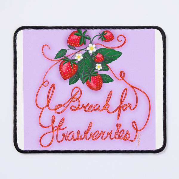 Item preview, I break for strawberries purple designed and sold by Kamamak.