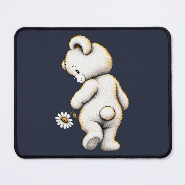 Item preview, Cute Teddy bear with Holding a Daisy Flower designed and sold by PrintGo26.