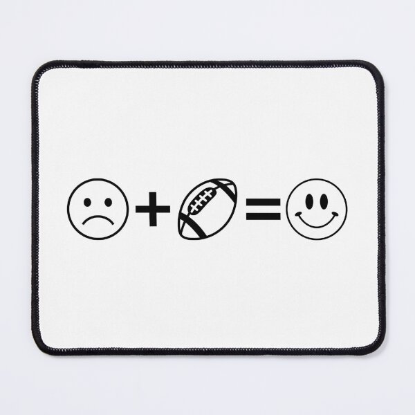 Item preview, The American Football Happiness Formula - Sad Face Plus Ball Equals Smile designed and sold by Vision Crafted.