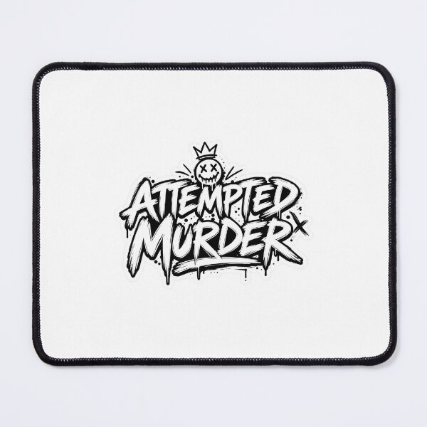 Item preview, Attempted Murder White Design | Dark Grunge Essential T-Shirt designed and sold by Deepstudio09.