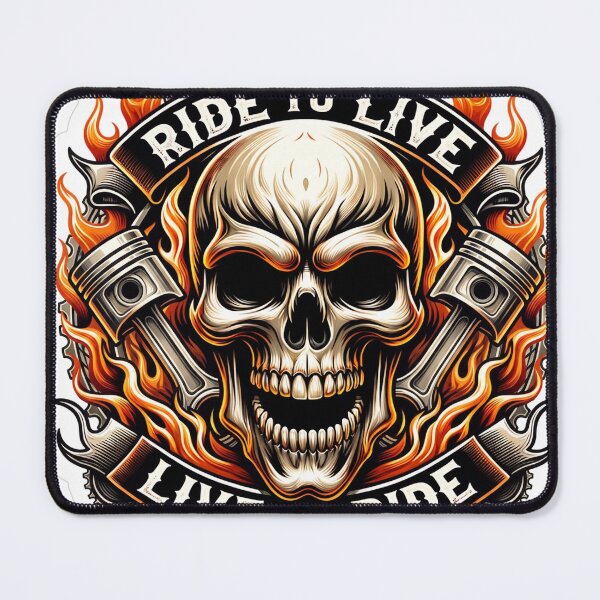 Item preview, Ride To Live Live To Ride Skull Motorcycle Biker Design designed and sold by MAStrends.