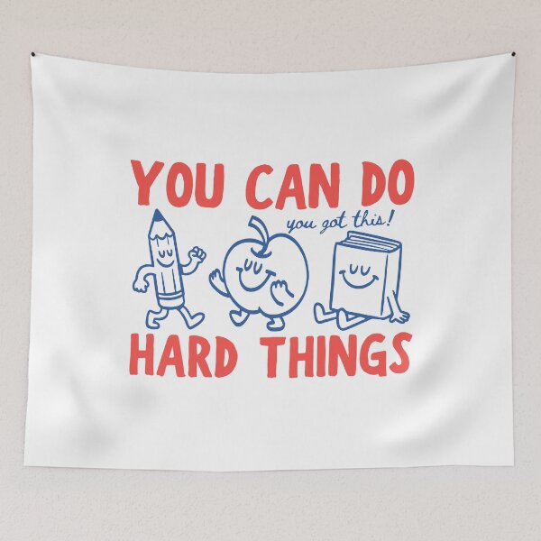 Item preview, You Can Do Hard Things Retro Teacher designed and sold by Vectraxos.