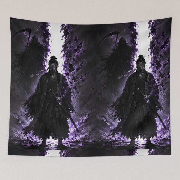 Item preview, Blind Shinigami Ronin Japanese Dark Fantasy Art designed and sold by MouradStudio.