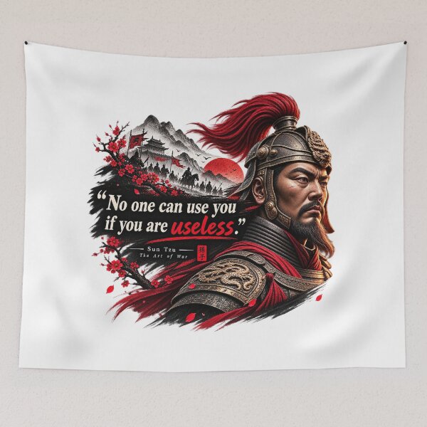 Item preview, No One Can Use You If You Are Useless – Sun Tzu Meme Quote designed and sold by zakaria rihawi.