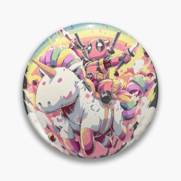 Item preview, Funny Deadpool Riding A Unicorn Rainbow Superhero Art ⭐⭐⭐⭐⭐ designed and sold by NewVision-Shop.