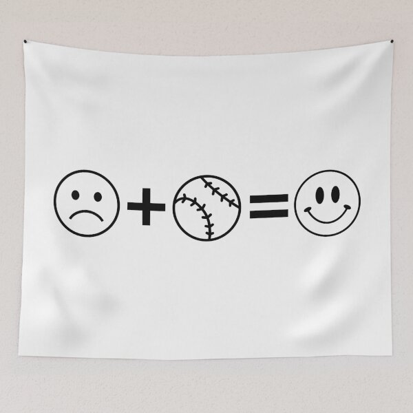 Item preview, The Baseball Happiness Formula - Sad Face Plus Ball Equals Smile designed and sold by Vision Crafted.