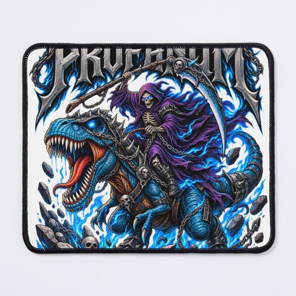 Item preview, Neon Reaper Raptor Dark Fantasy Art designed and sold by VYBORA Studio.