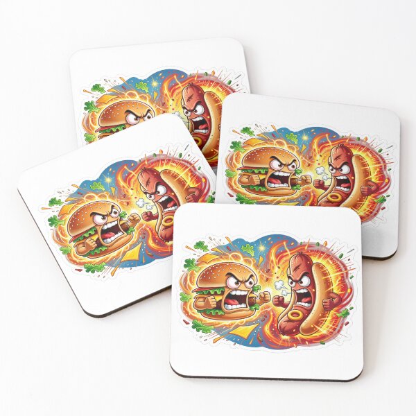 Item preview, Hamburger Hot Dog Food Rivalry designed and sold by Imaginarium of Chaos falcon88 .