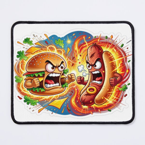 Item preview, Hamburger Hot Dog Food Rivalry designed and sold by Imaginarium of Chaos falcon88 .
