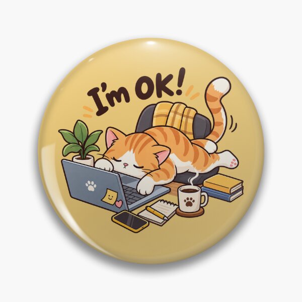Item preview, Sleeping Orange Tabby Cat on Laptop - Funny Work From Home Art designed and sold by littlepiptales.