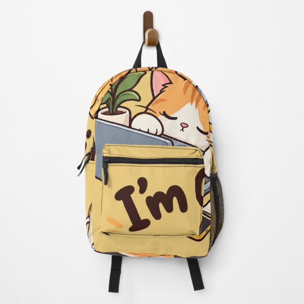Item preview, Sleeping Orange Tabby Cat on Laptop - Funny Work From Home Art designed and sold by littlepiptales.