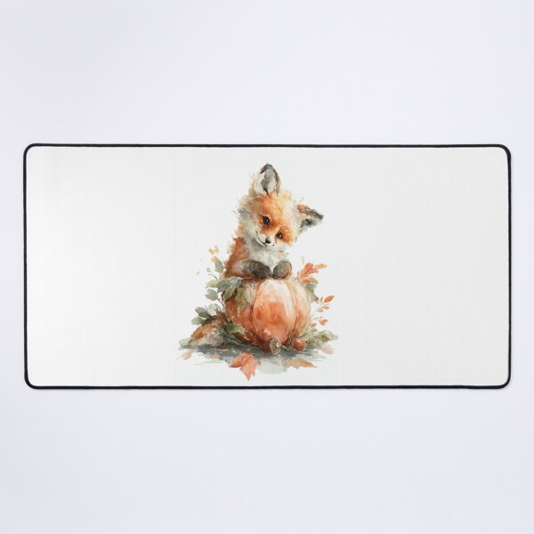 Item preview, Cute Autumn Fox – Pumpkin Watercolor designed and sold by Helenaphotoart.