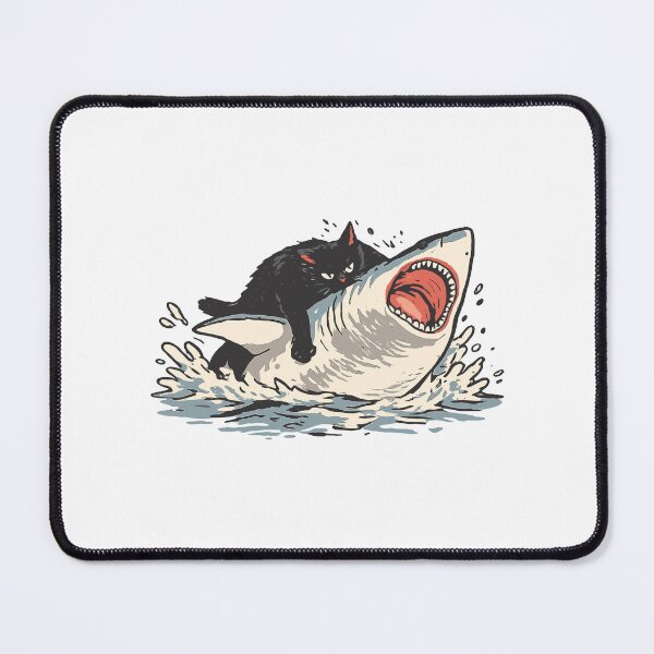 Item preview, Fat Cat Vs Shark Meme Art designed and sold by Vectraxos.