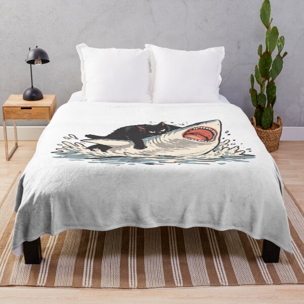 Item preview, Fat Cat Vs Shark Meme Art designed and sold by Vectraxos.