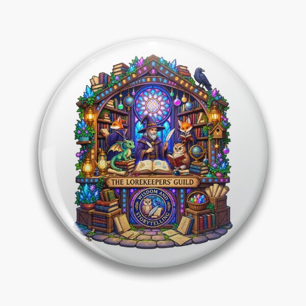Item preview, The Lorekeepers’ Guild | Fantasy Wizard Library | Magical Storytelling Guild designed and sold by MrDev.