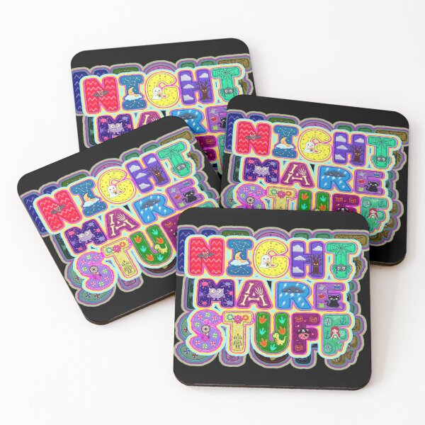 Item preview, Nightmare Stuff Spelled In Halloween Patches designed and sold by weirdove.