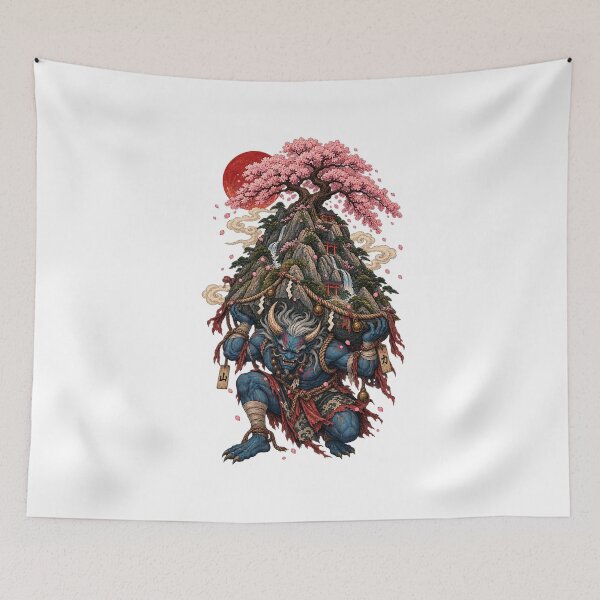 Item preview, The Oni of the Sacred Mountain | Japanese Ukiyo-e Demon Art designed and sold by Substance_life.