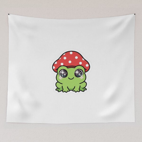 Item preview, Frog With Mushroom Hat - Kawaii Cottagecore Frog designed and sold by FBA.