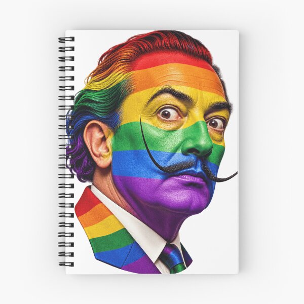 Item preview, Salvador Dalí Rainbow – Pride Portrait designed and sold by Unreasonableart.