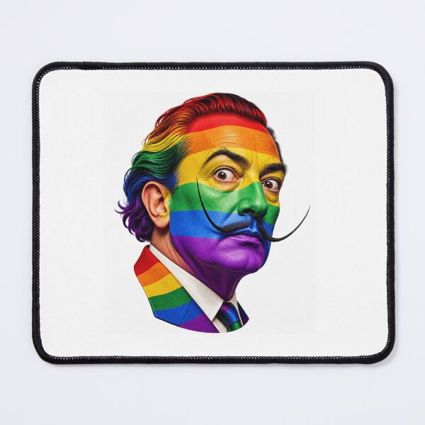 Item preview, Salvador Dalí Rainbow – Pride Portrait designed and sold by Unreasonableart.