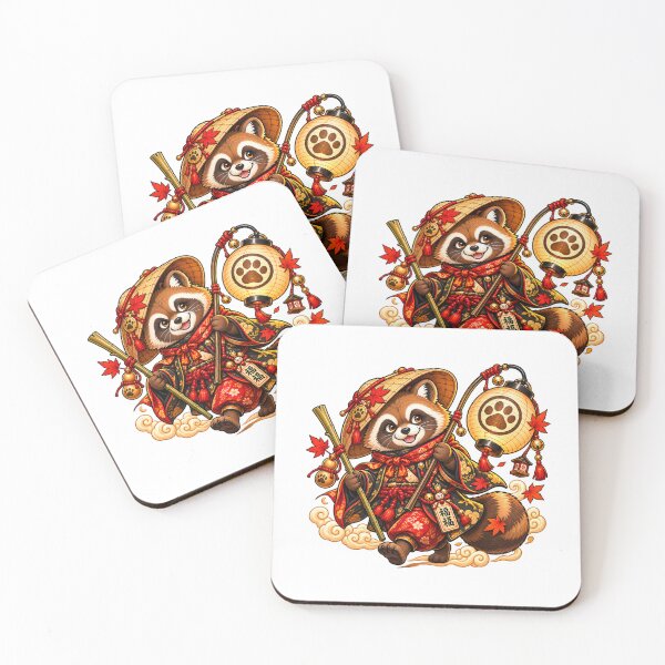 Item preview, Lucky Red Panda Wanderer | Japanese Folklore Red Panda | Kawaii Samurai Adventure designed and sold by MrDev.
