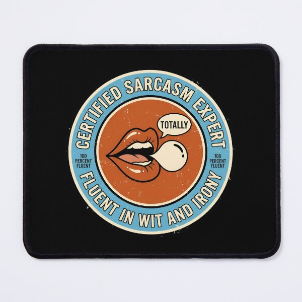 Item preview, Certified Sarcasm Expert Fluent In Wit Vintage Badge designed and sold by DuckOddity.