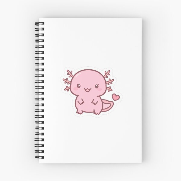 Item preview, Kawaii Pink Axolotl With Heart - Cute Axolotl designed and sold by FBA.