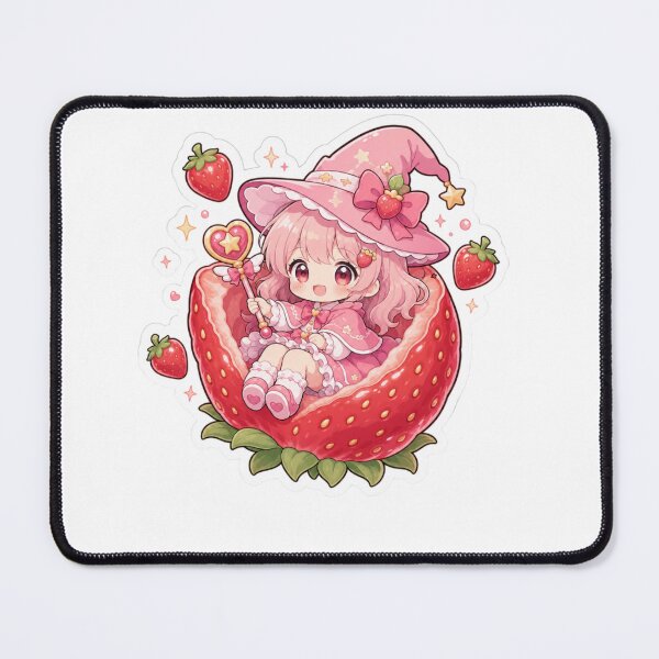 Item preview, Girl With Strawberry Sticker designed and sold by marcyodyssey888.