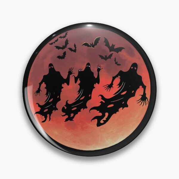 Item preview, Black ghosts against the full moon designed and sold by MagelliShop.