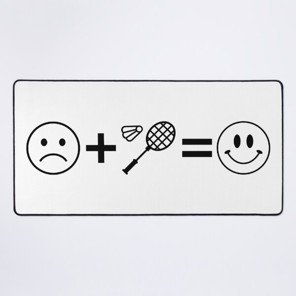 Item preview, The Badminton Happiness Formula - Sad Face Plus Racket Equals Smile designed and sold by Vision Crafted.