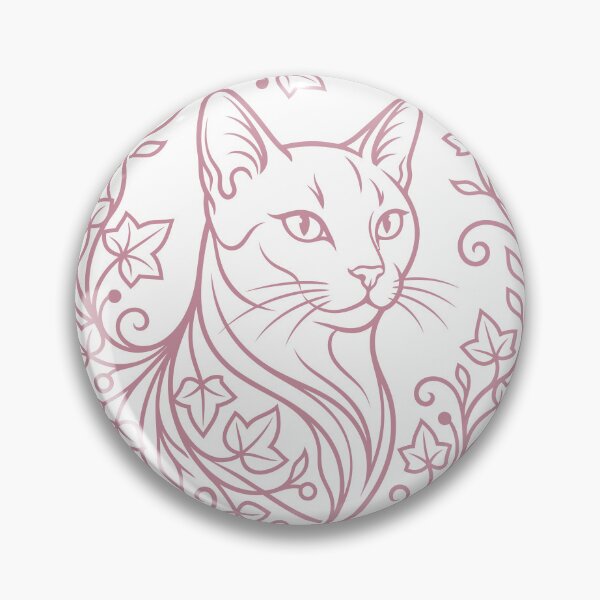 Item preview, Elegant Cat Ivy Wreath Line Art Illustration designed and sold by ZUMERI.