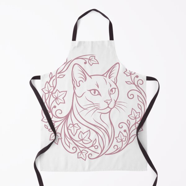 Item preview, Elegant Cat Ivy Wreath Line Art Illustration designed and sold by ZUMERI.