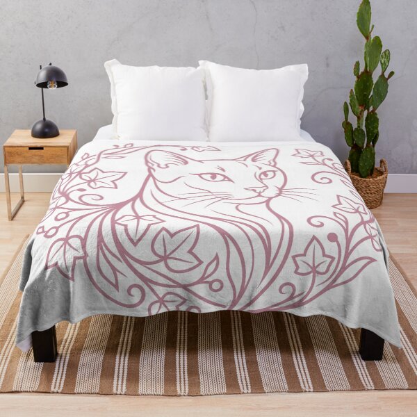 Item preview, Elegant Cat Ivy Wreath Line Art Illustration designed and sold by ZUMERI.