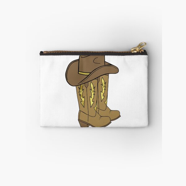 Item preview, Brown Cowboy Boot And Hat With Gold designed and sold by Sartoris Art.