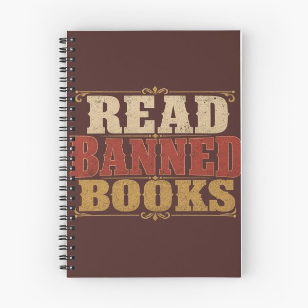 Item preview, Vintage Read Banned Books Typography | Retro Western Bookworm Art designed and sold by BLUESKY11a.
