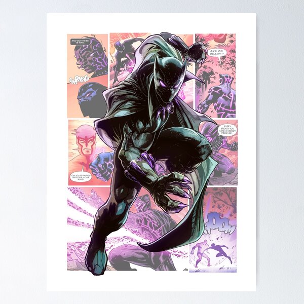 Item preview, Black Panther Superhero Poster Gamer Room Decor designed and sold by YourComicHero.