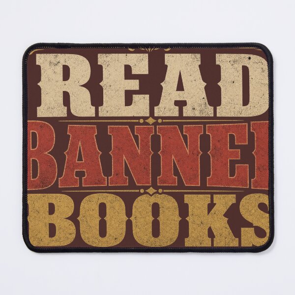 Item preview, Vintage Read Banned Books Typography | Retro Western Bookworm Art designed and sold by BLUESKY11a.